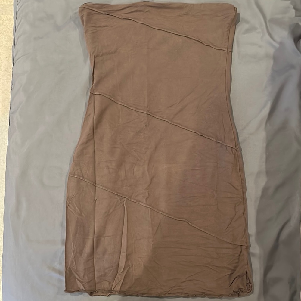 Princess Polly Brown Strapless Dress